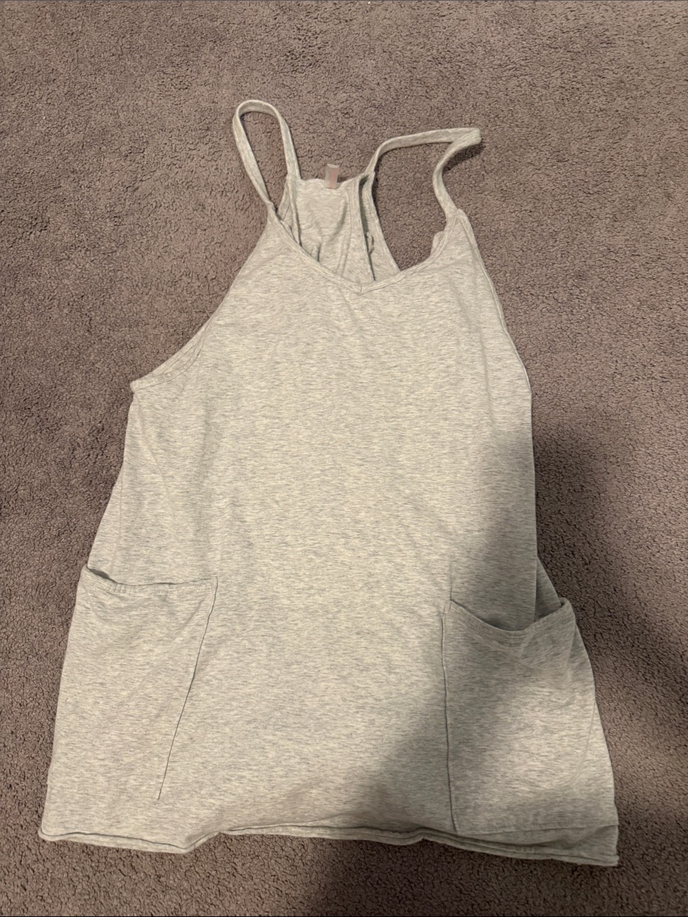 Free People Heather Gray Sleeveless Pocket Tank